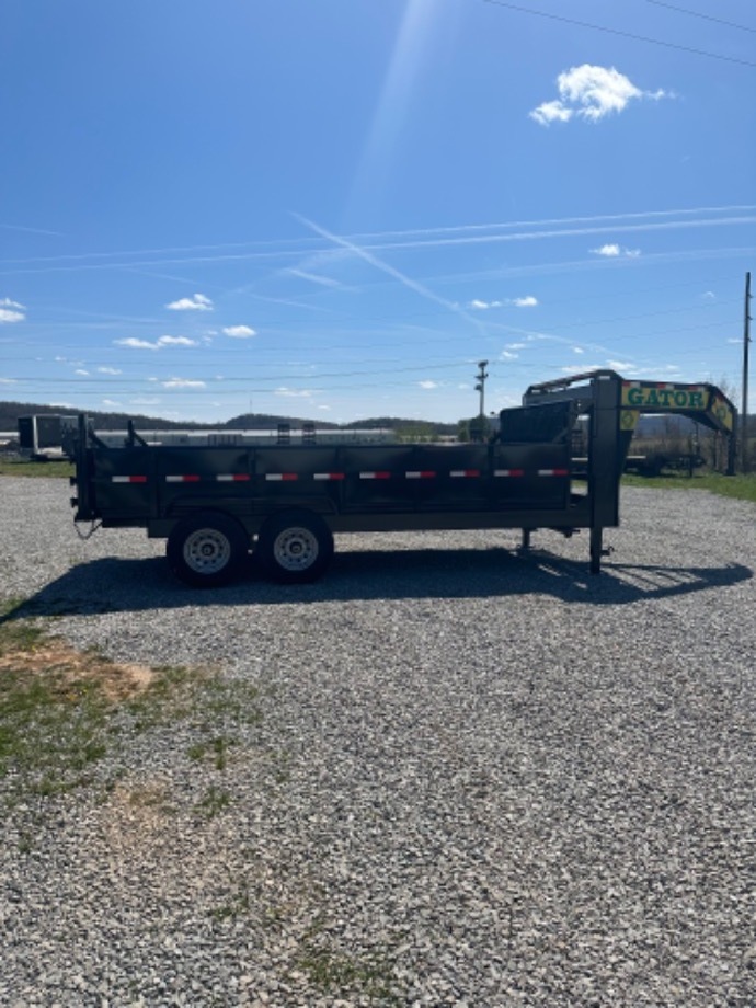 Gooseneck Dump Trailer For Sale | 16k. Tarp kit Loading ramps 7k Axles   Best Dump Trailer 